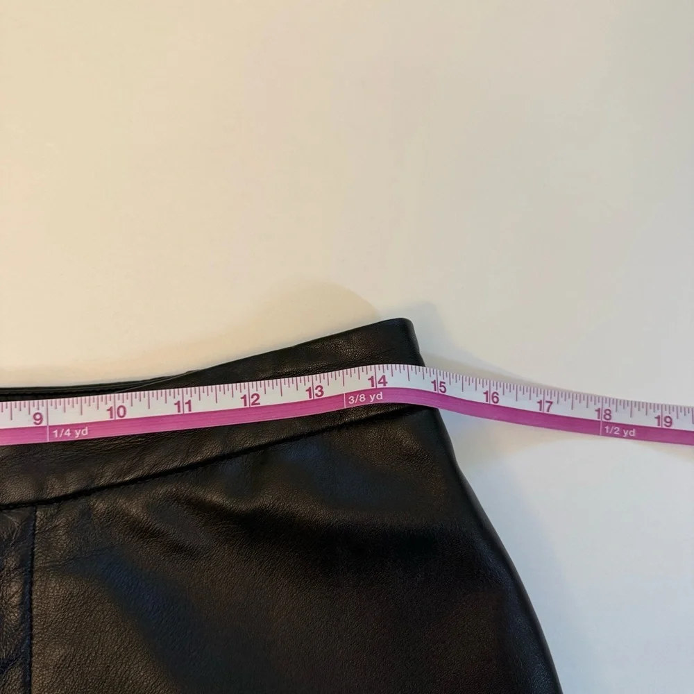 Vtg 80’s Margaret Godfrey black genuine lambskin leather pants lined woman 10